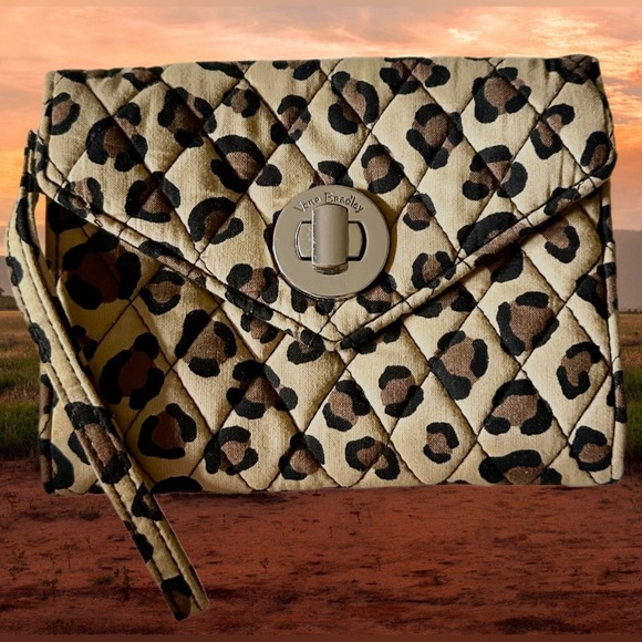 Vera Bradley Handbags - Vera Bradley “Your Turn Smartphone Wristlet” in Grand Leopard  EUC